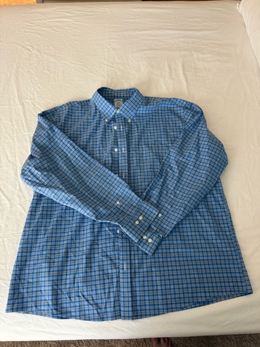 Brooks Brothers Blue Plaid Button-Down Shirt
